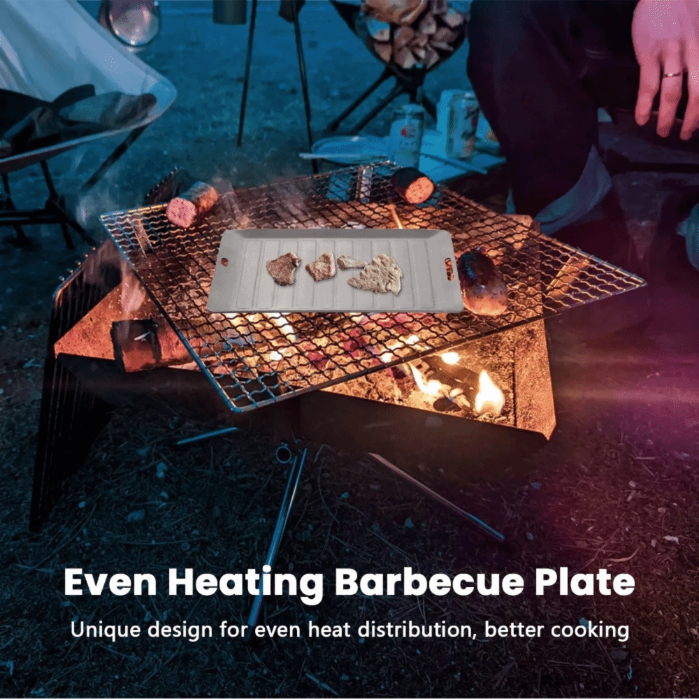 Camping Cooking Lightweight - Duurzame titanium campinggrillpan Lichtgewicht antiaanbaklaag BBQ-grillpan