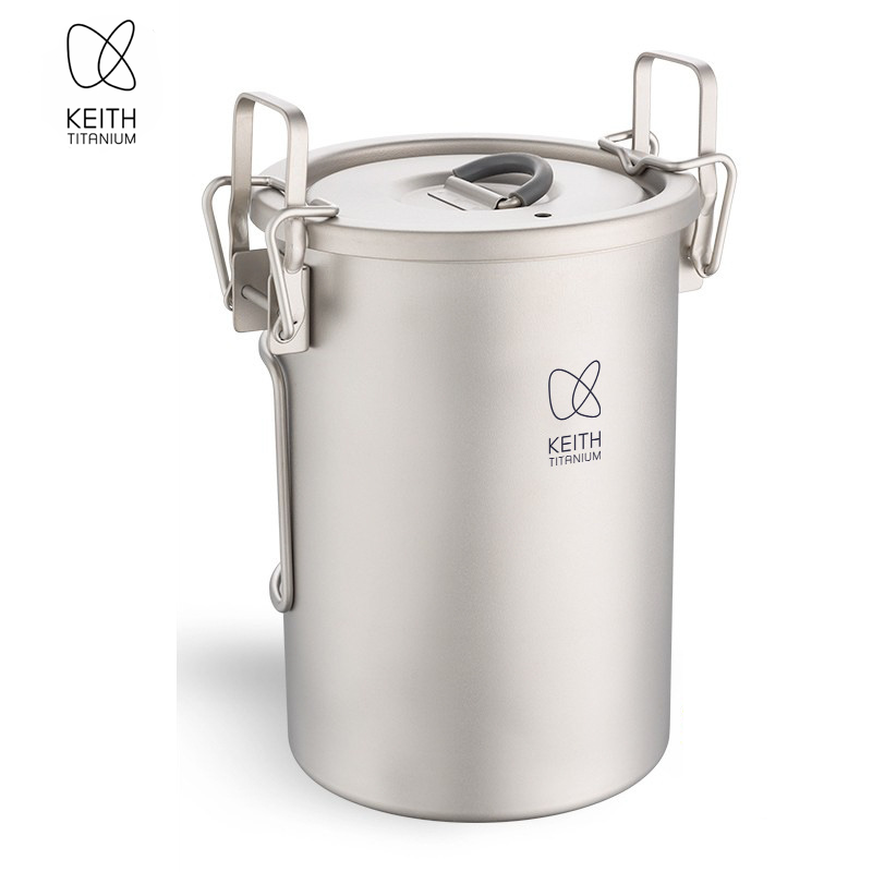 Camping Cooking Sets - KEITH Pure Titanium Rijstkoker, 900ml Ultralichte