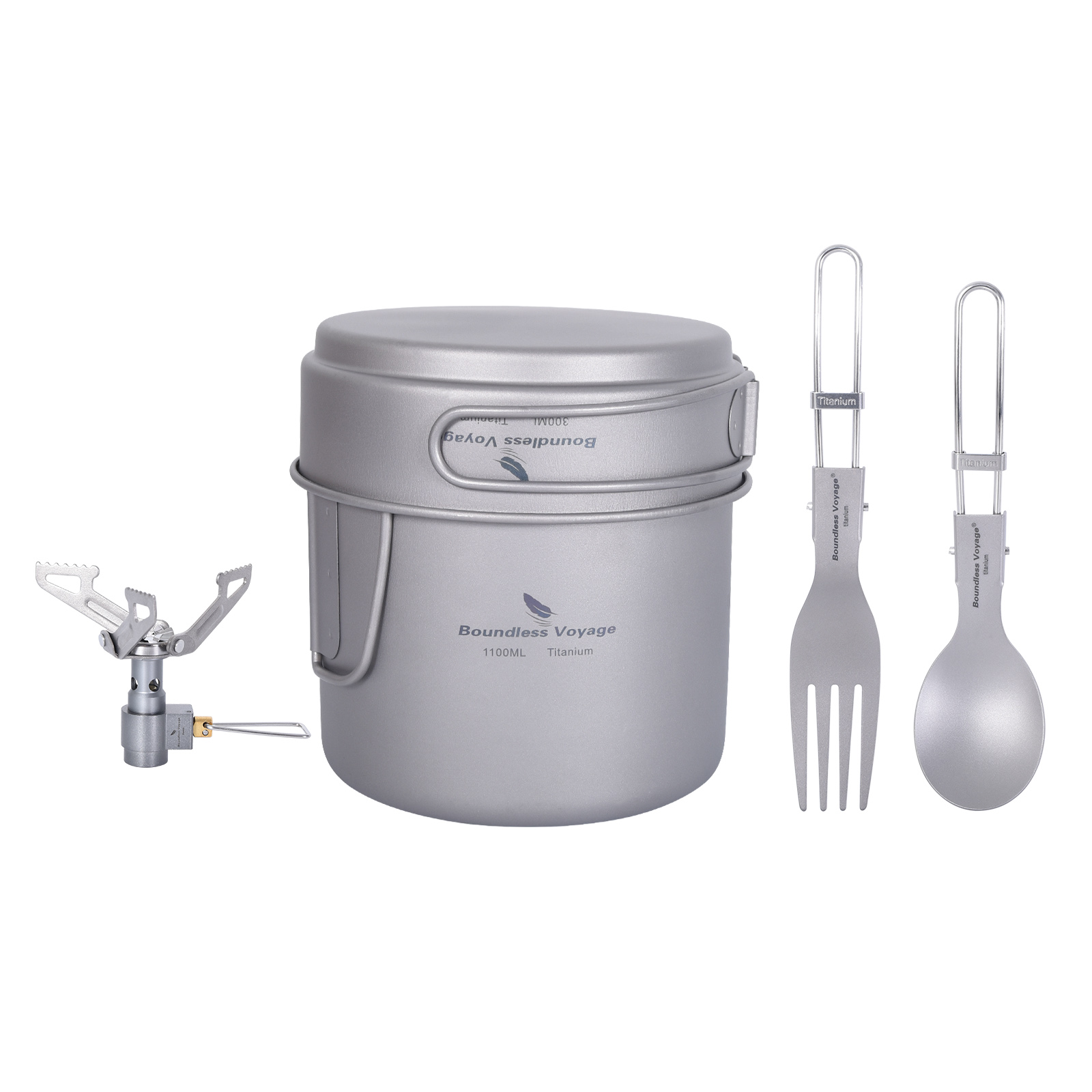 Camping Cooking Cupboard - Grenzeloze Voyage Camping Titanium Cup Pan