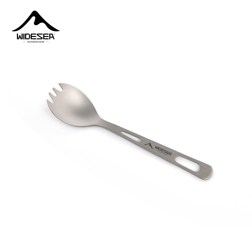Camping Cooking Cylinder - Widesea Camping Kookset Spork Titanium Lepel