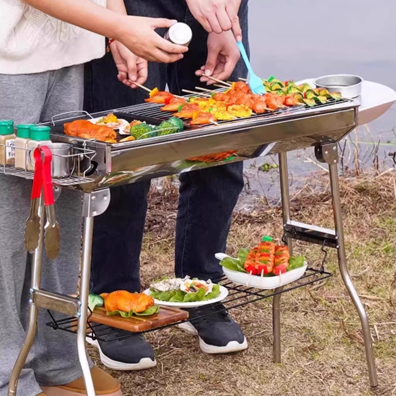 Camping Cooking Requirements - Roestvrijstalen barbecuegrill Draagbaar Geen installatie vereist