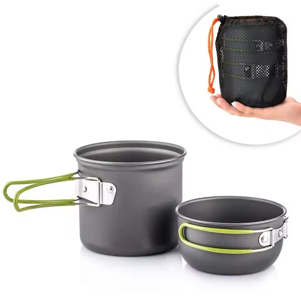Camping Cooking Mess Kit - Ultralicht kampeerkookgerei Mess Kit Campingpot Set