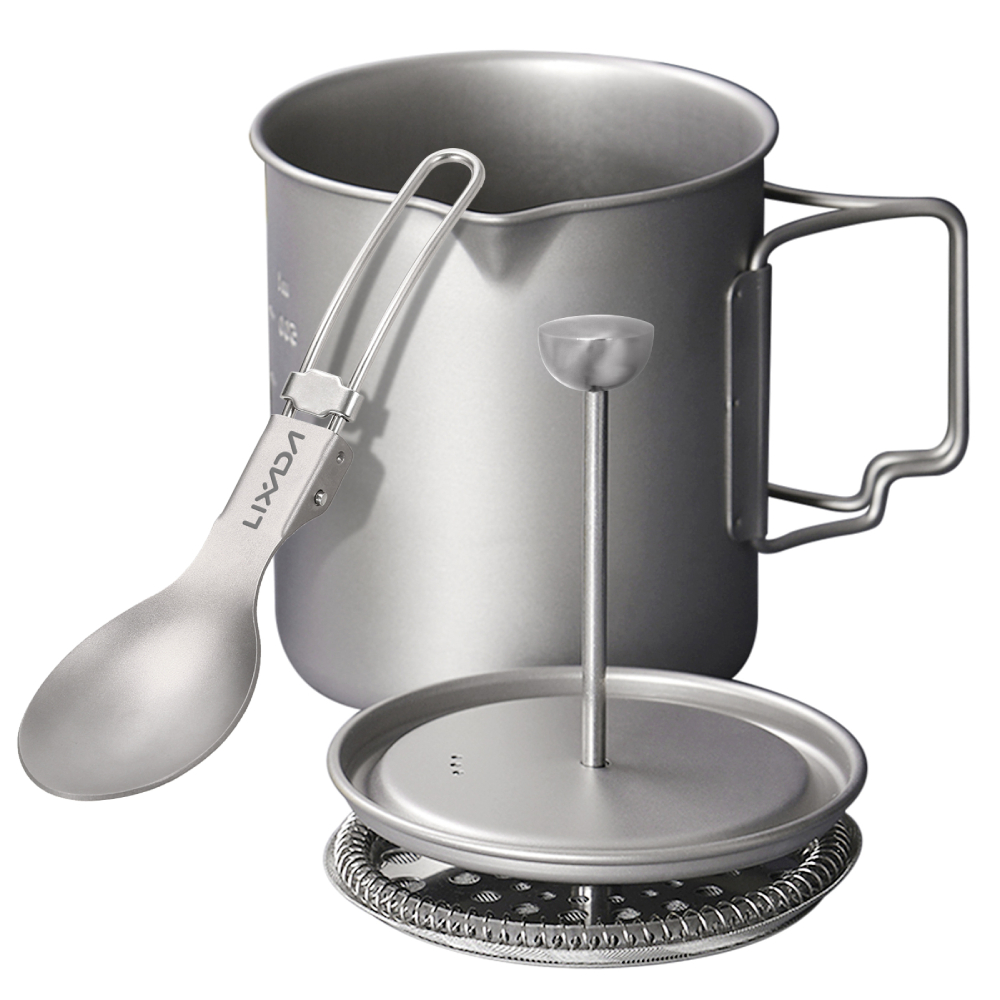 Pocket Coffee Maker - Lixada 750Ml Titanium Koffiekop Mok Franse