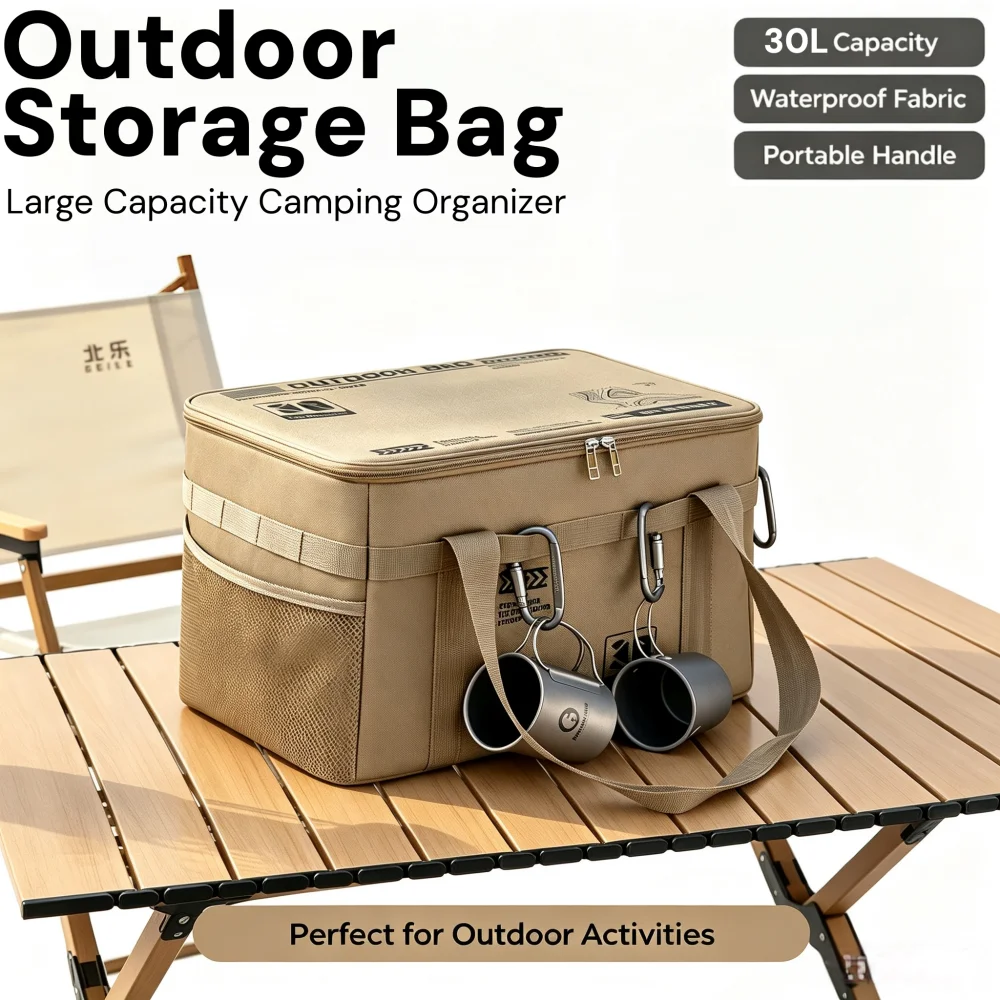 Camping Cooking Cupboard - 30L Grote Capaciteit Camping Kookgerei Opbergtas
