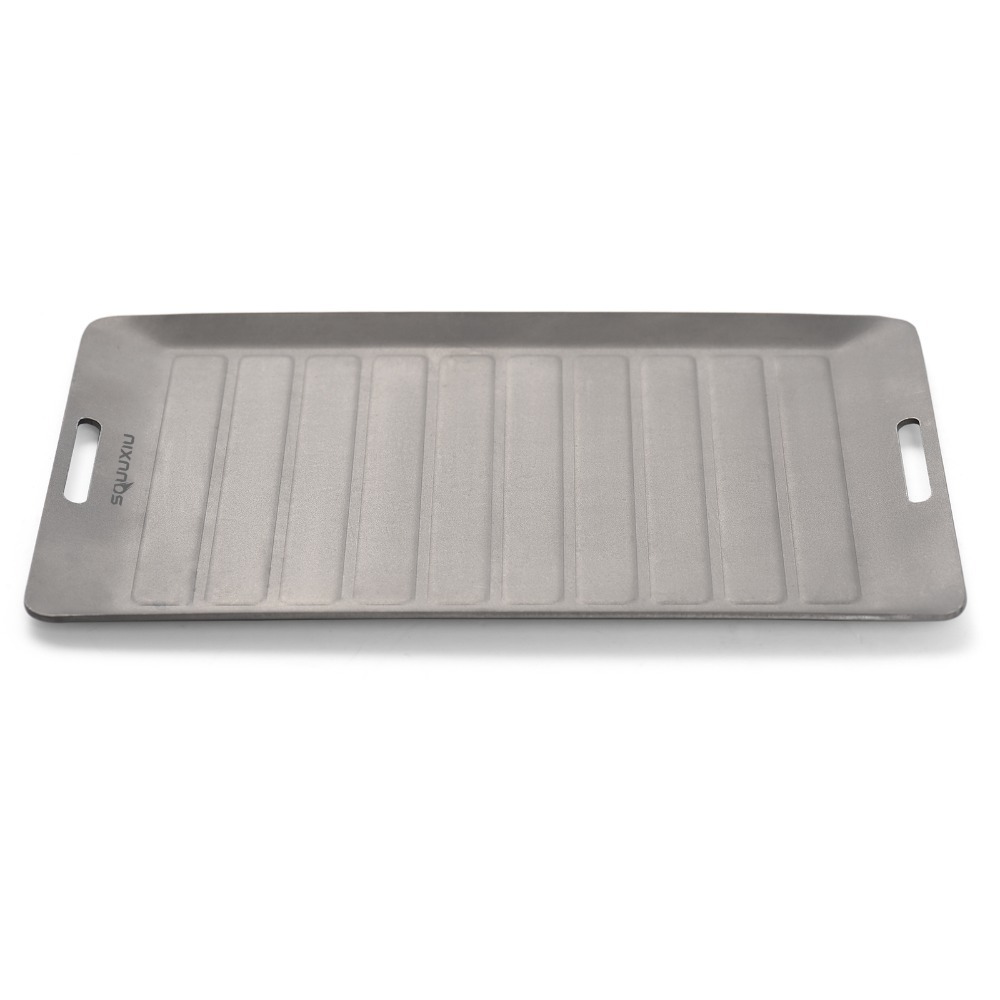Camping Cooking Lightweight - Duurzame titanium campinggrillpan Lichtgewicht antiaanbaklaag BBQ-grillpan