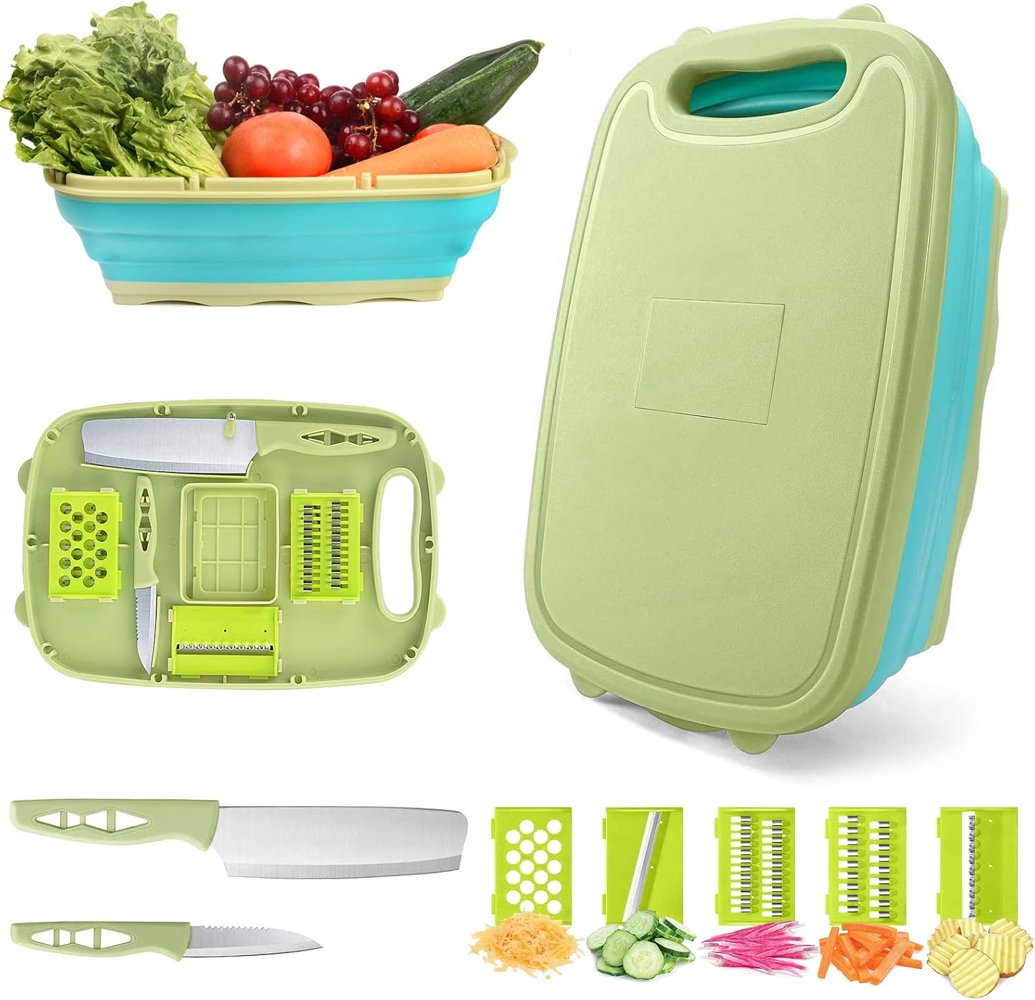Camp Cutting Board - Camping snijplank, opvouwbare snijplank met vergiet,