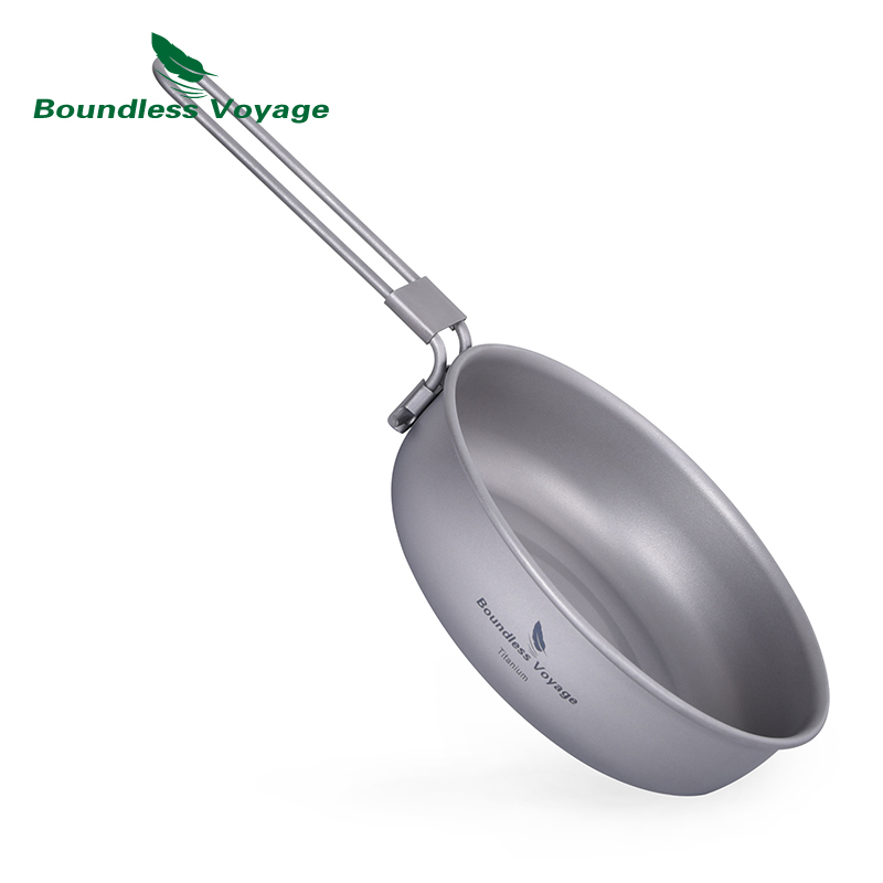 Camping Cooking Sets - Grenzeloze Voyage Ultralichte Titanium Koekenpan Met
