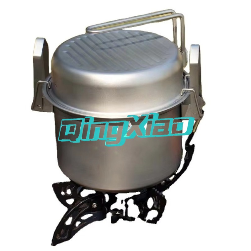 Camping Cooking - Outdoor 304 roestvrijstalen multifunctionele campingkookpot voor