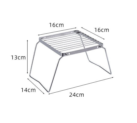 Camping Cooking Sets - Outdoor roestvrijstalen fornuishouder, camping, draagbaar, opvouwbaar,