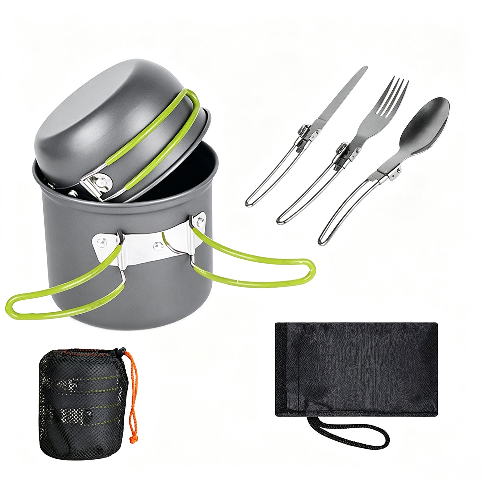 Camping Cooking Mess Kit - Campingkookgerei Mess Kit Ultralichte campingpot met