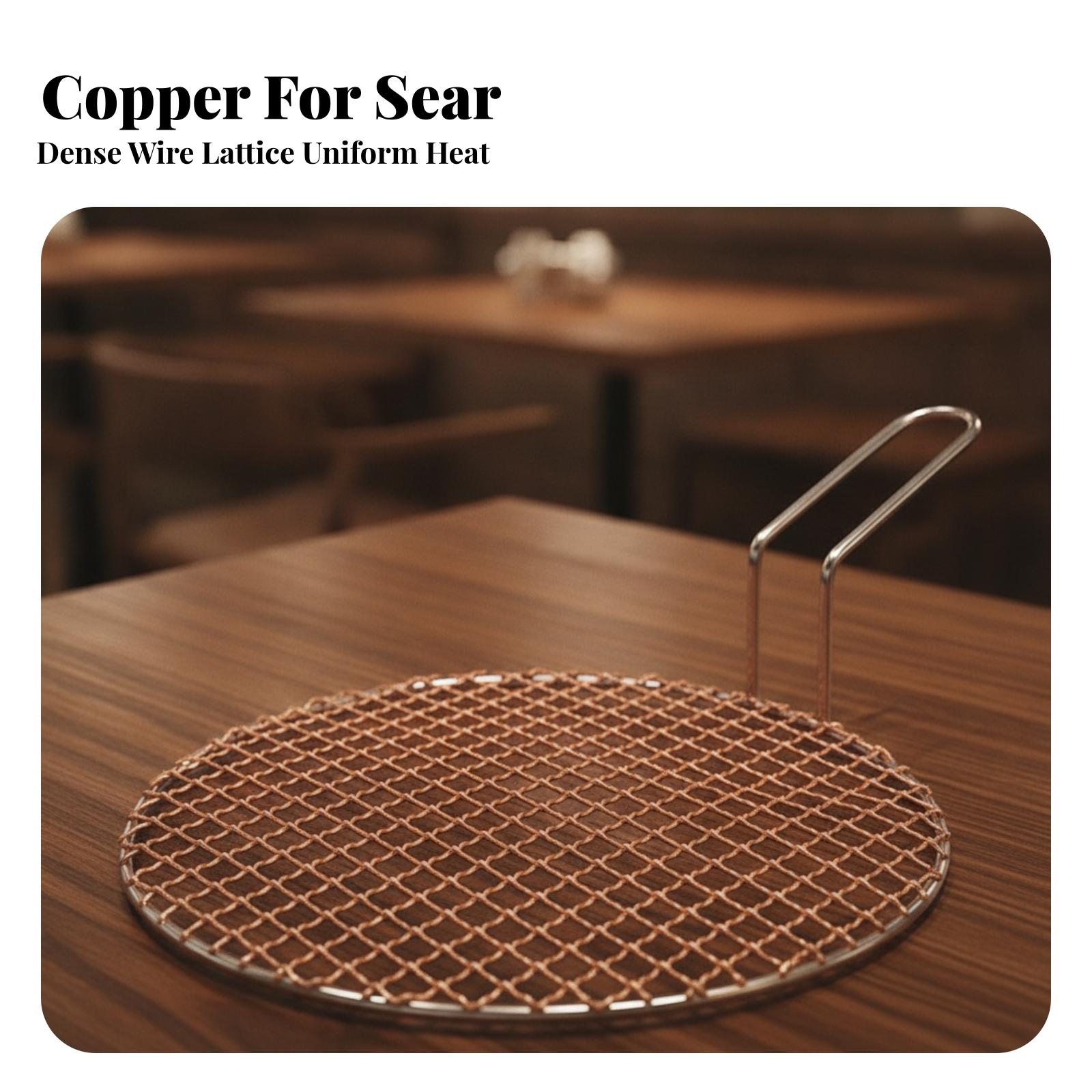 Draagbaar koperen gaas rond gr - Camping Cooking recensie en prijs