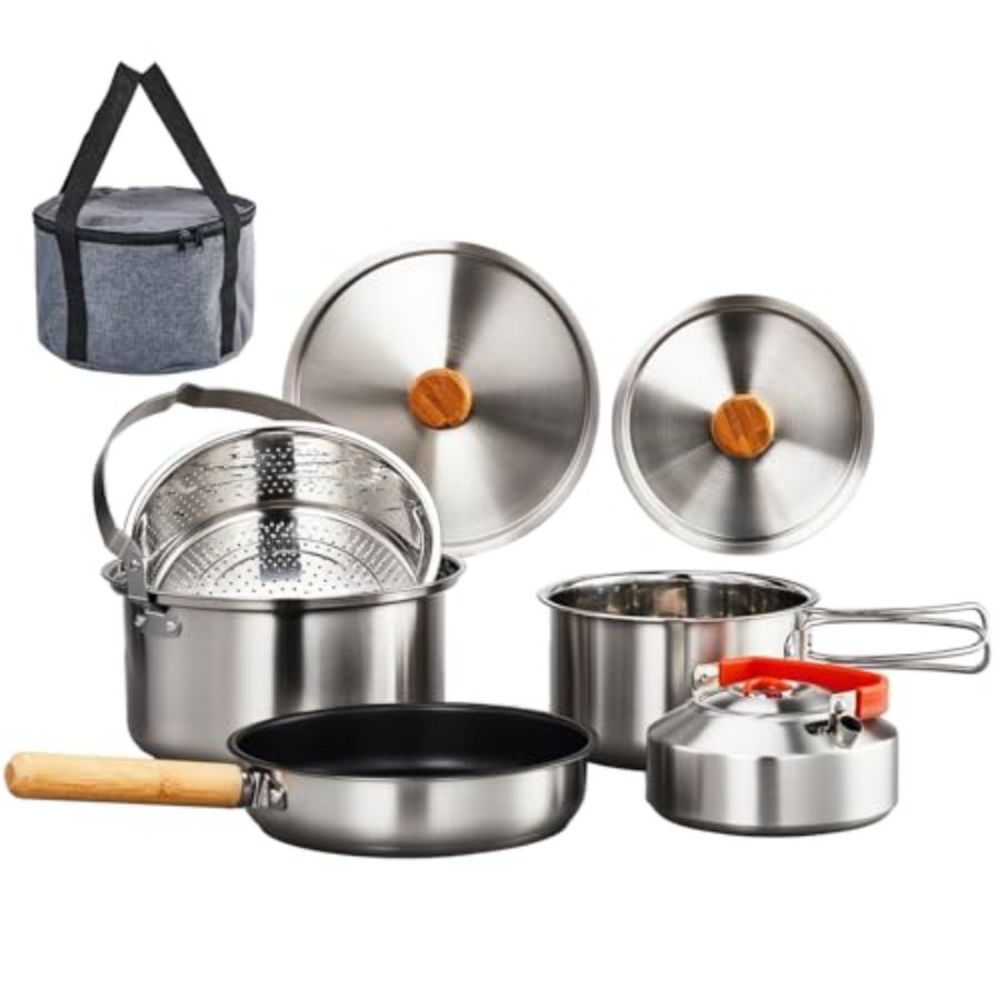 Campingkookset, lichtgewicht r - Camping Cooking Mess Kit recensie en prijs