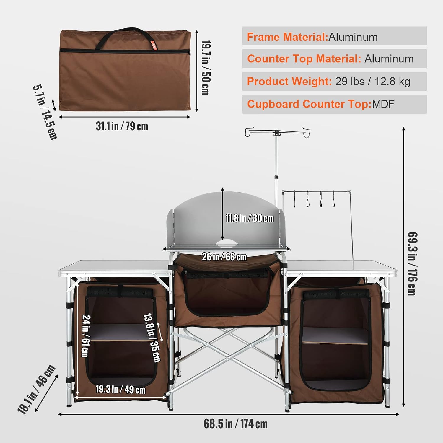 Campingkeukentafel, opvouwbare - Camping Cooking Cupboard recensie en prijs