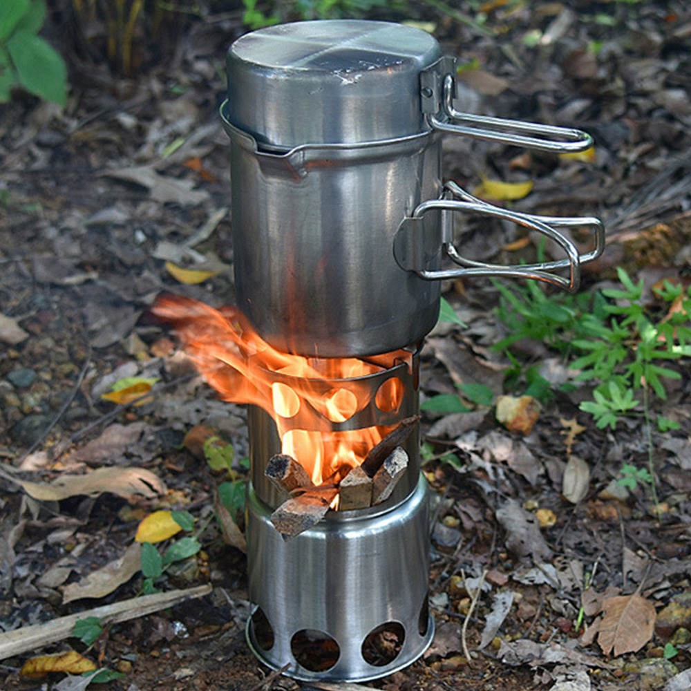 Duurzame roestvrijstalen campi - Camping Cooking Sets recensie en prijs