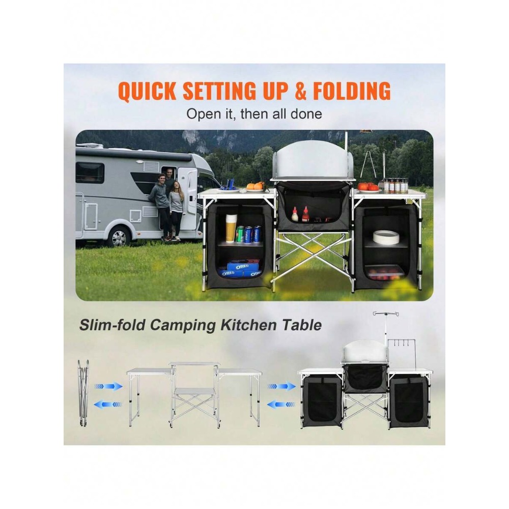 Inklapbare Campingkeuken Tafel - Camping Cooking Cupboard recensie en prijs