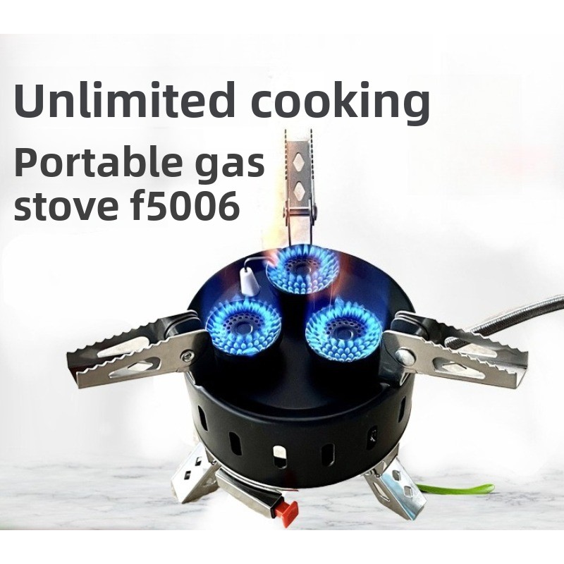 Draagbare 3-pits winddichte bu - Camping Cooking Gas Stove Portable Tool recensie en prijs