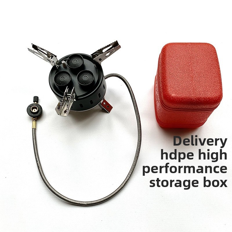 Draagbare 3-pits winddichte bu - Camping Cooking Gas Stove Portable Tool recensie en prijs