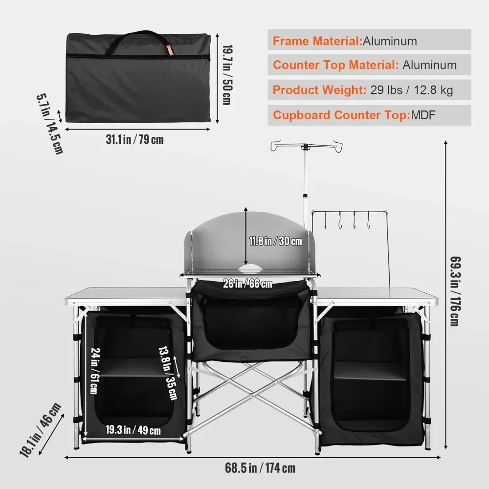 Een campingkeukentafel, opvouw - Camping Cooking Cupboard recensie en prijs