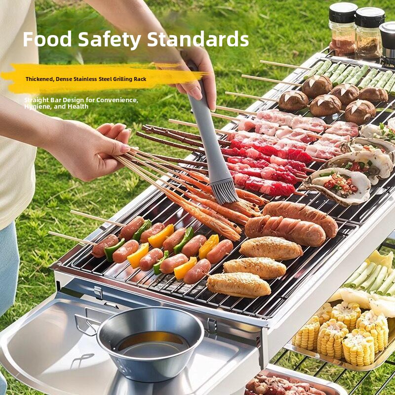 Draagbare RVS BBQ Grill 410 me - Camping Cooking Requirements recensie en prijs